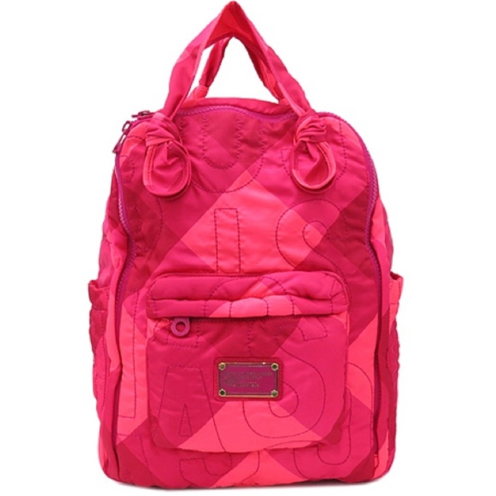 ❤️ Marc Jacobs Quilted Nylon Backpack Red Pink